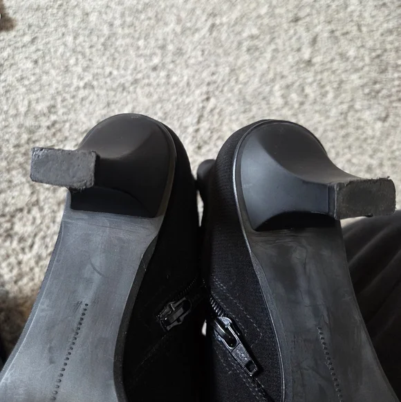Stuart Weitzman Gore-Tex Black Heeled Boots 7.5 - Picture 12 of 16